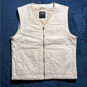 Hollister Cream Quilted Workwear Vest